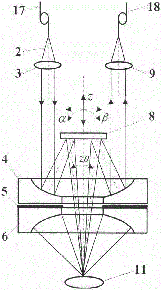 Reflection type spectral pupil confocal-photoacoustic microimaging device and method