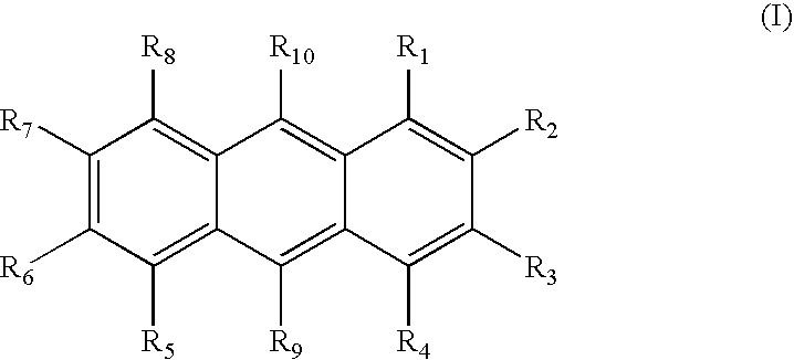 Oled device with asymmetric host