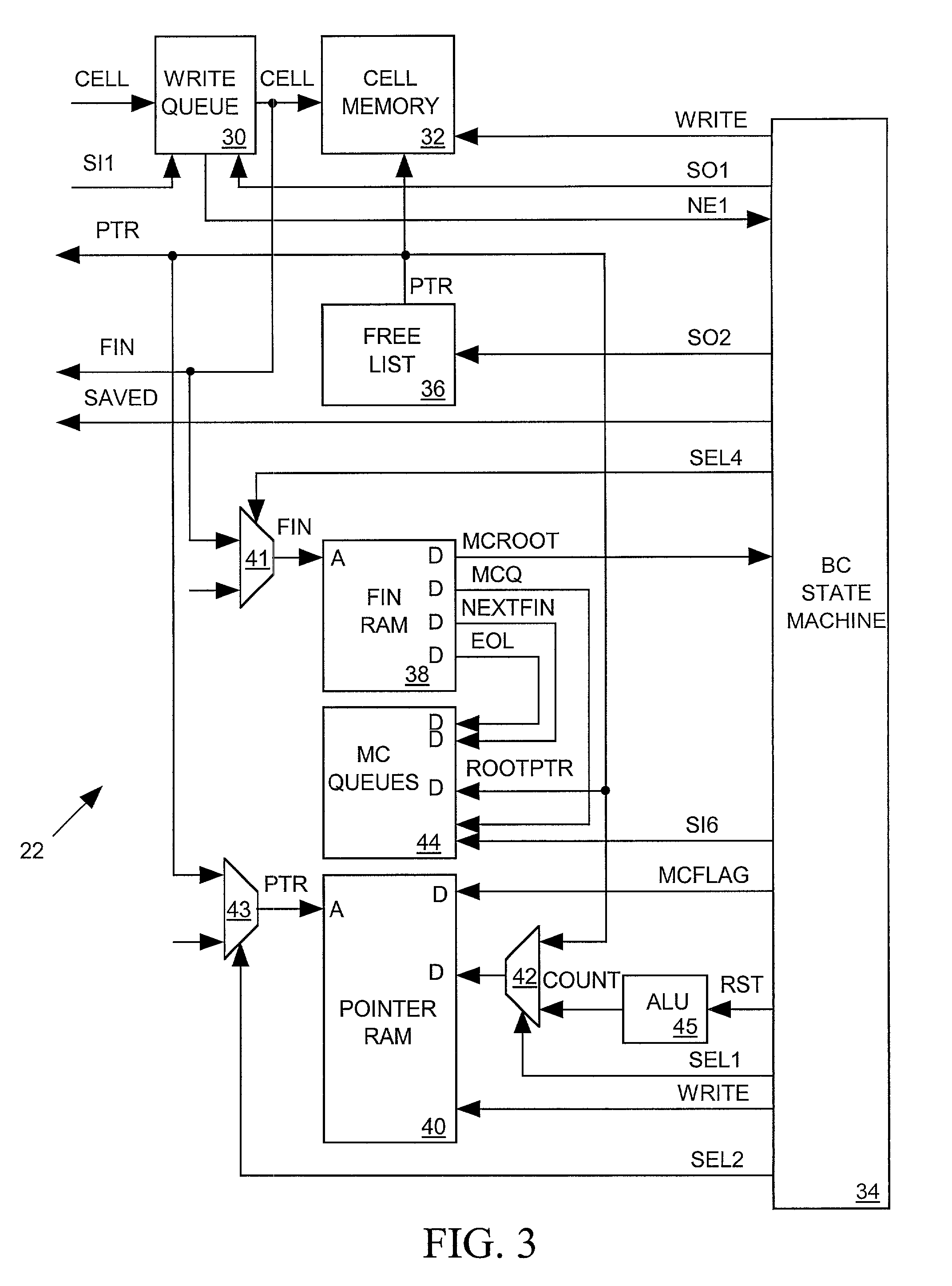 Multicast cell buffer for network switch