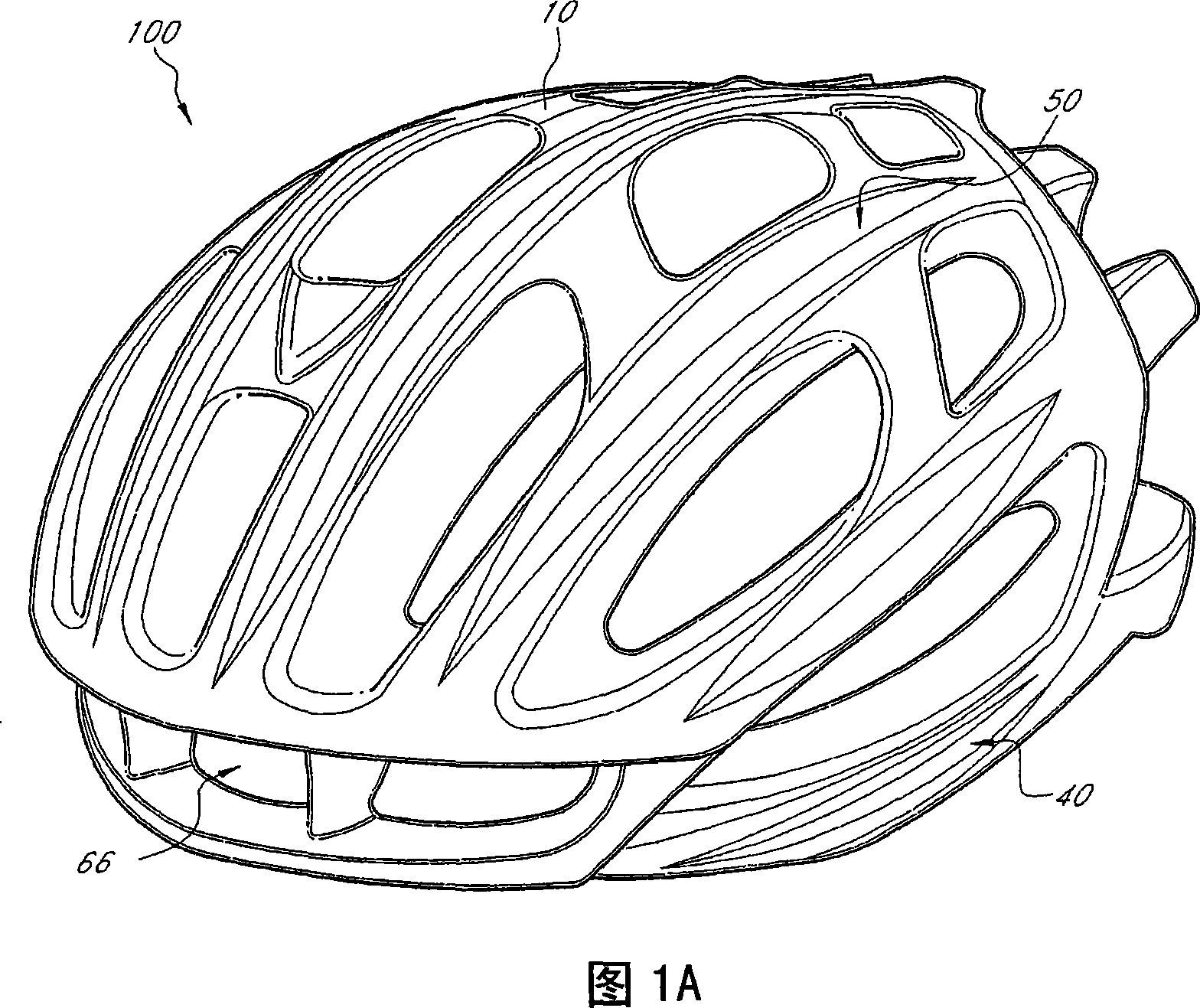 Bicycle helmet with reinforcement structure