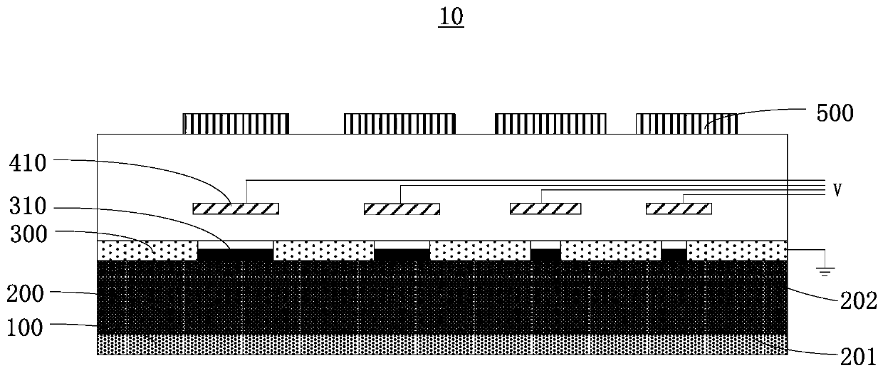 Terahertz transmitting antenna and terahertz spectrum detection device