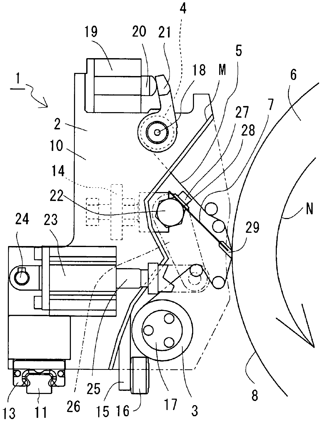 Roller cleaning device