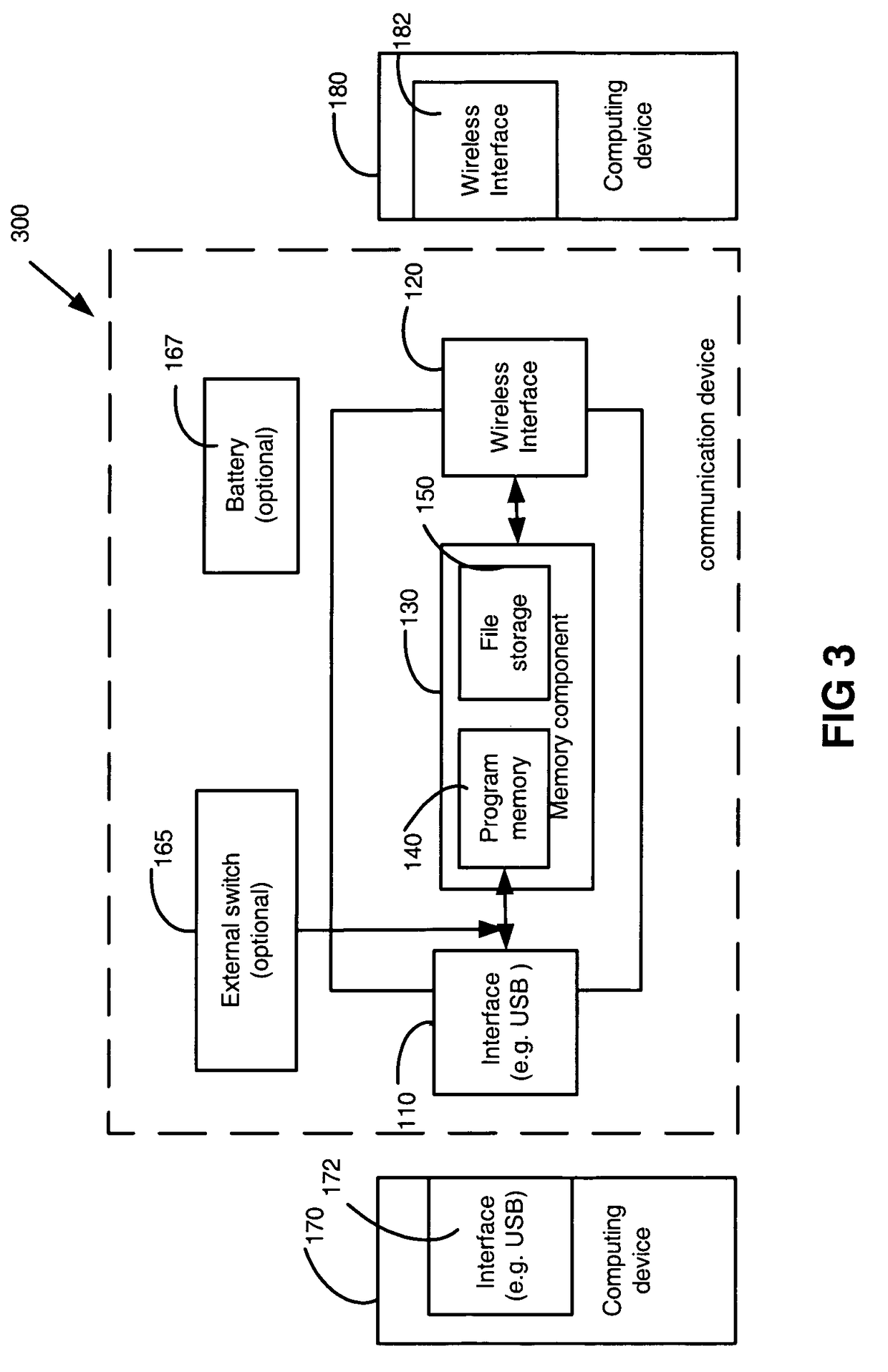 Method and device for wireless communication between computing devices