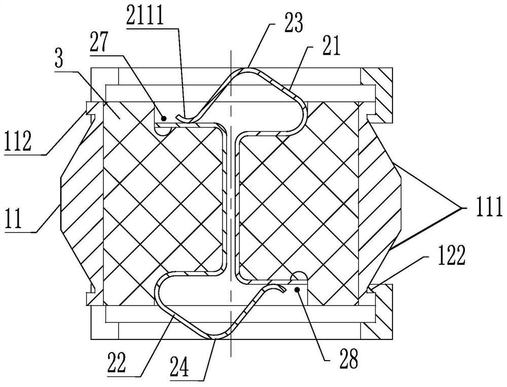 Reed type low-board-spacing elastic radio frequency connector