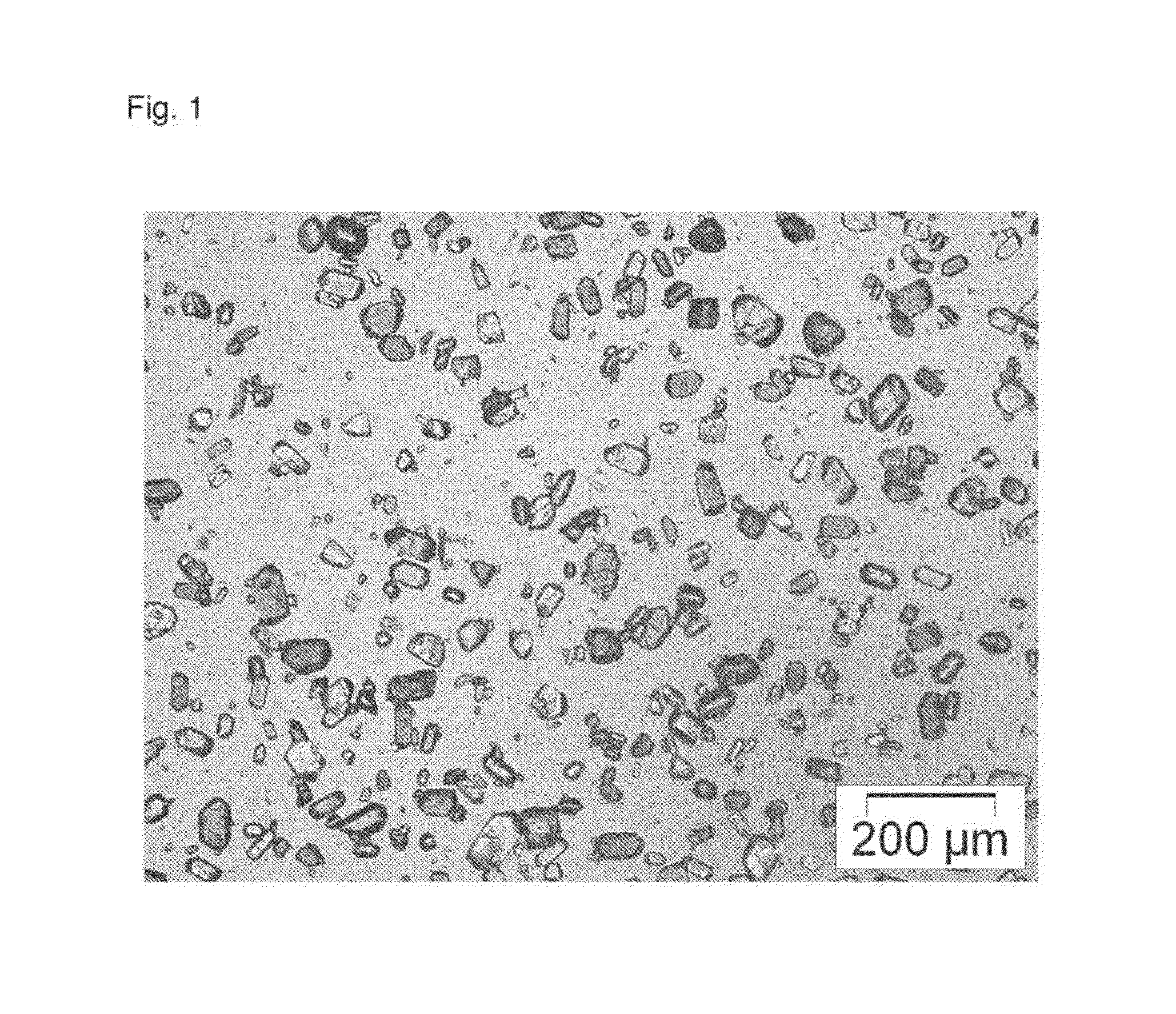 Method for producing crystalline active ingredient particles