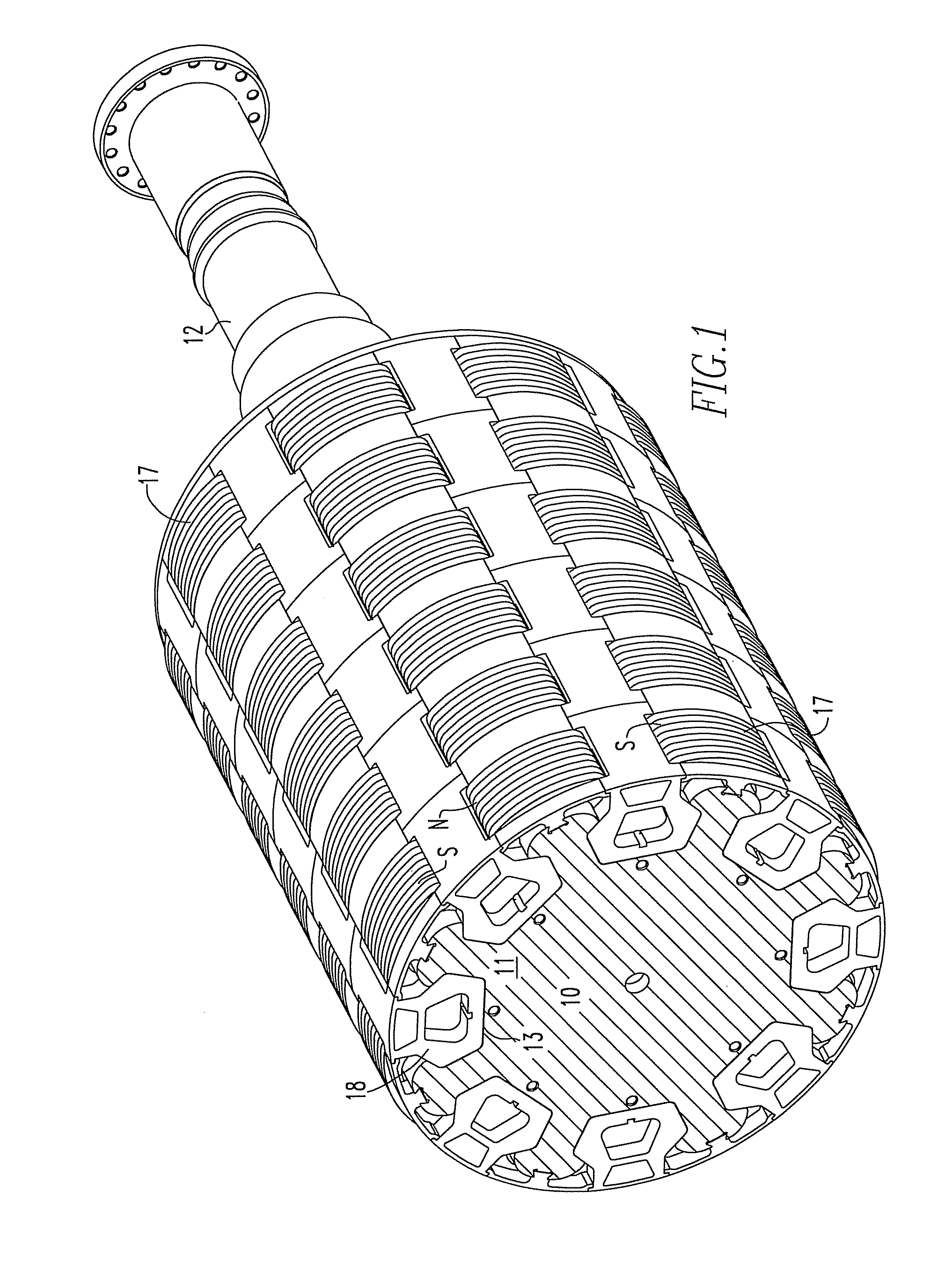 Aerodynamic insert for high speed permanent magnet motor