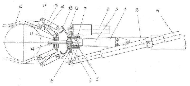 Mechanical arm with frame-type extension arm