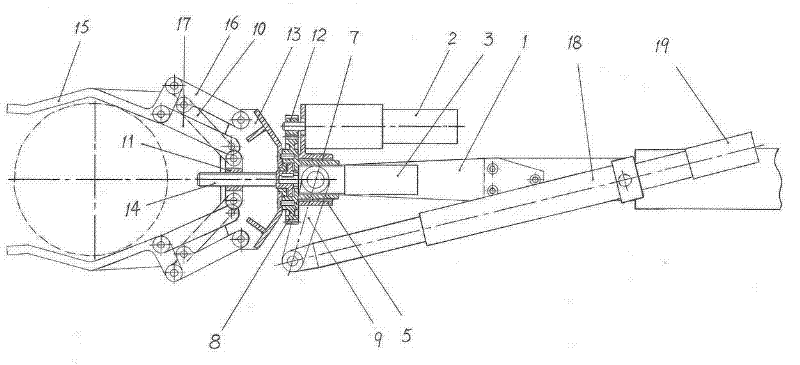 Mechanical arm with frame-type extension arm