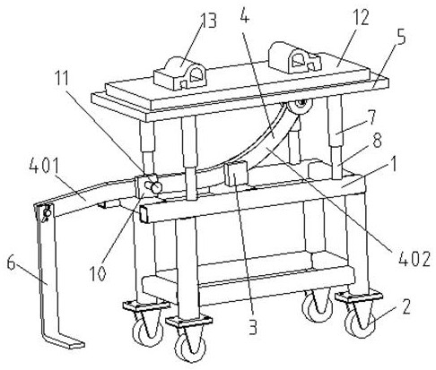 Pedal type labor-saving base plate assembling table