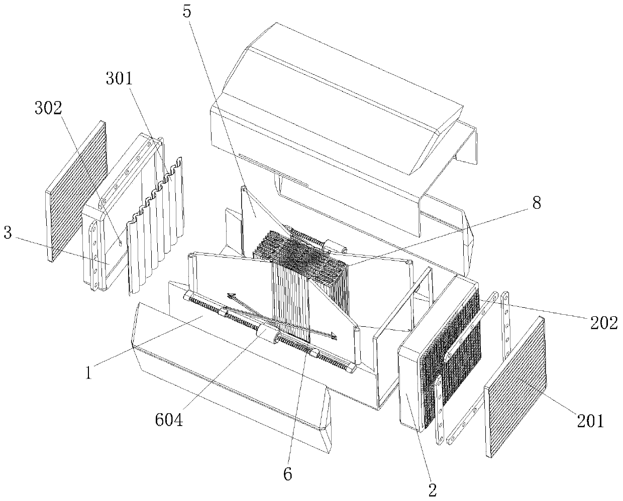 Evaporative air supply humidity adjusting device for textile workshop