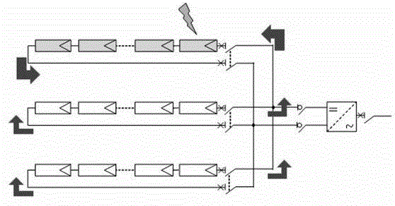 Photovoltaic direct-current co-current and counter-current bidirectional protection system