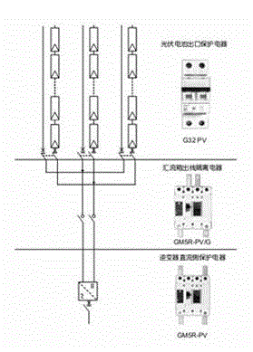 Photovoltaic direct-current co-current and counter-current bidirectional protection system