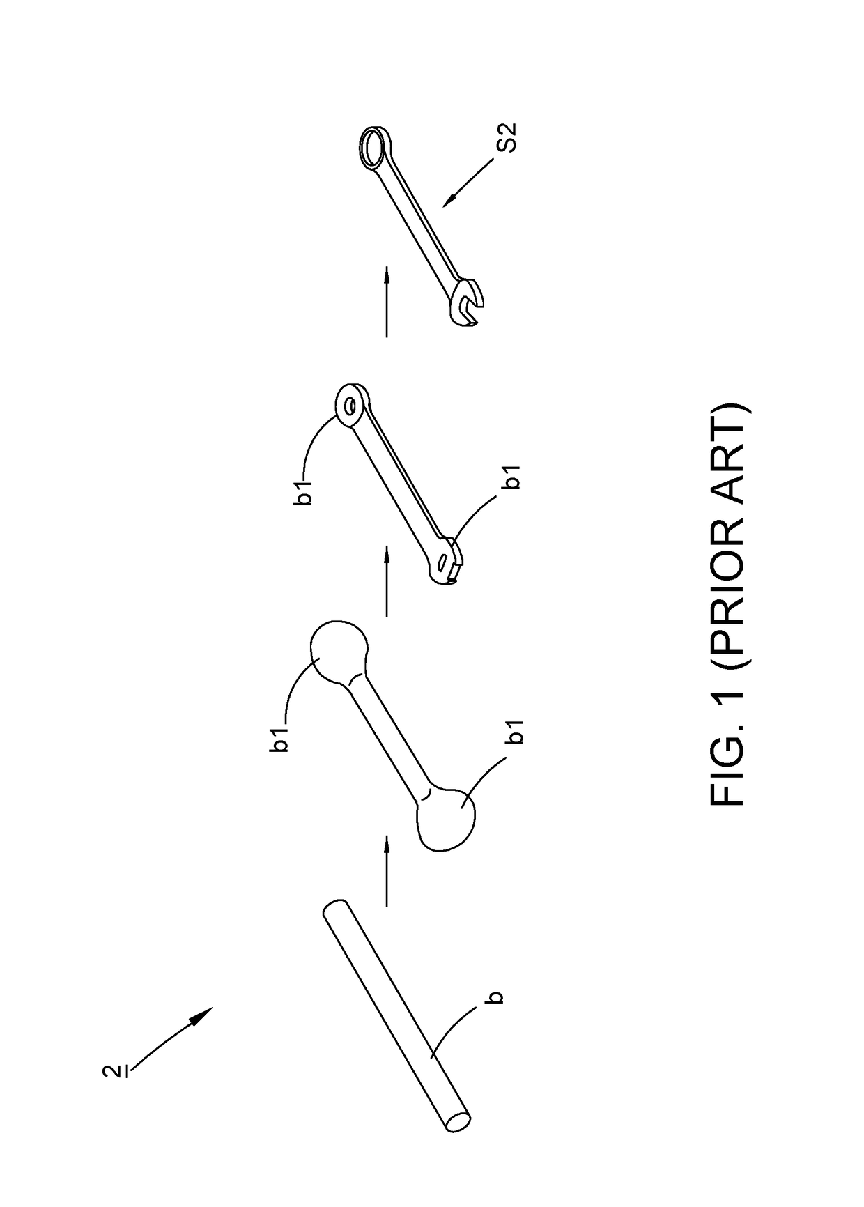 Method for forming a wrench end