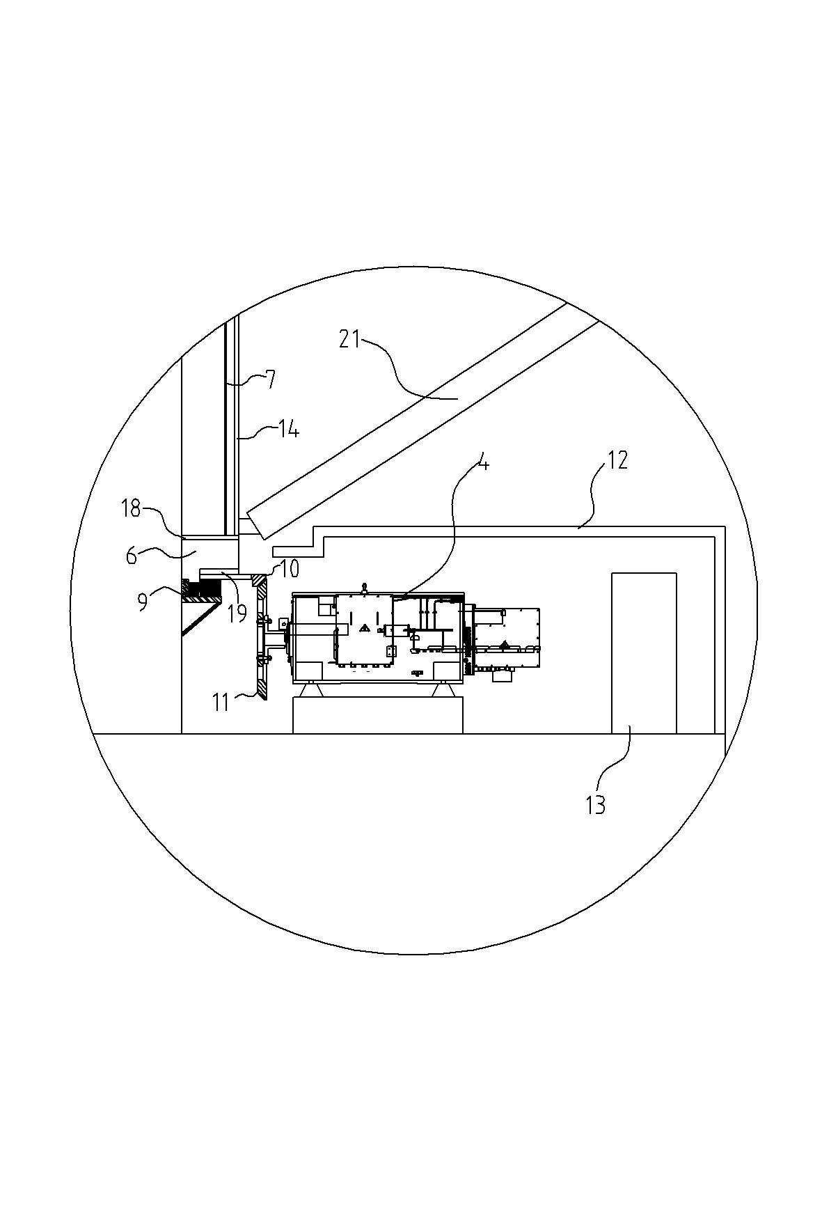 Field installation method for vertical-shaft wind-driven generator