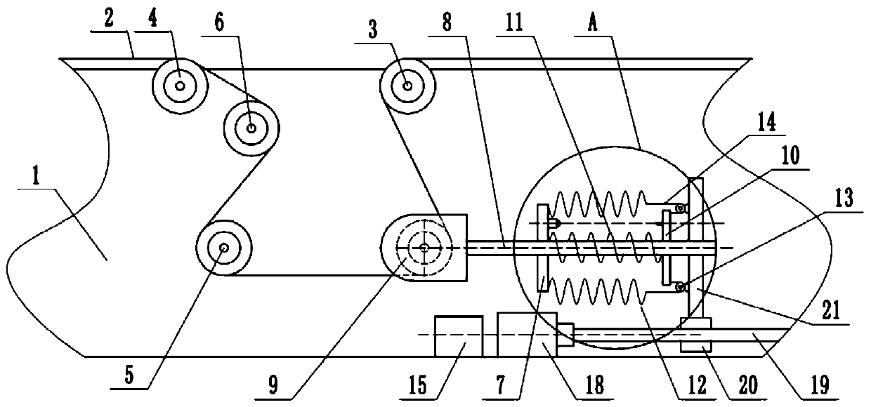 Chain tensioning device with adjustable tensioning force