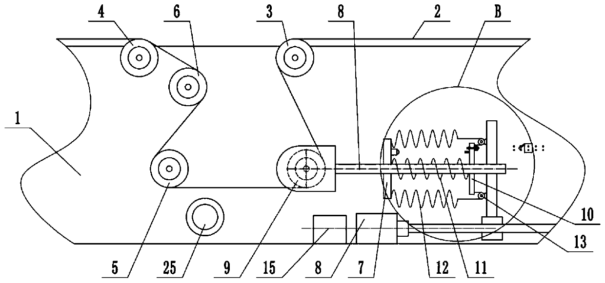 Chain tensioning device with adjustable tensioning force