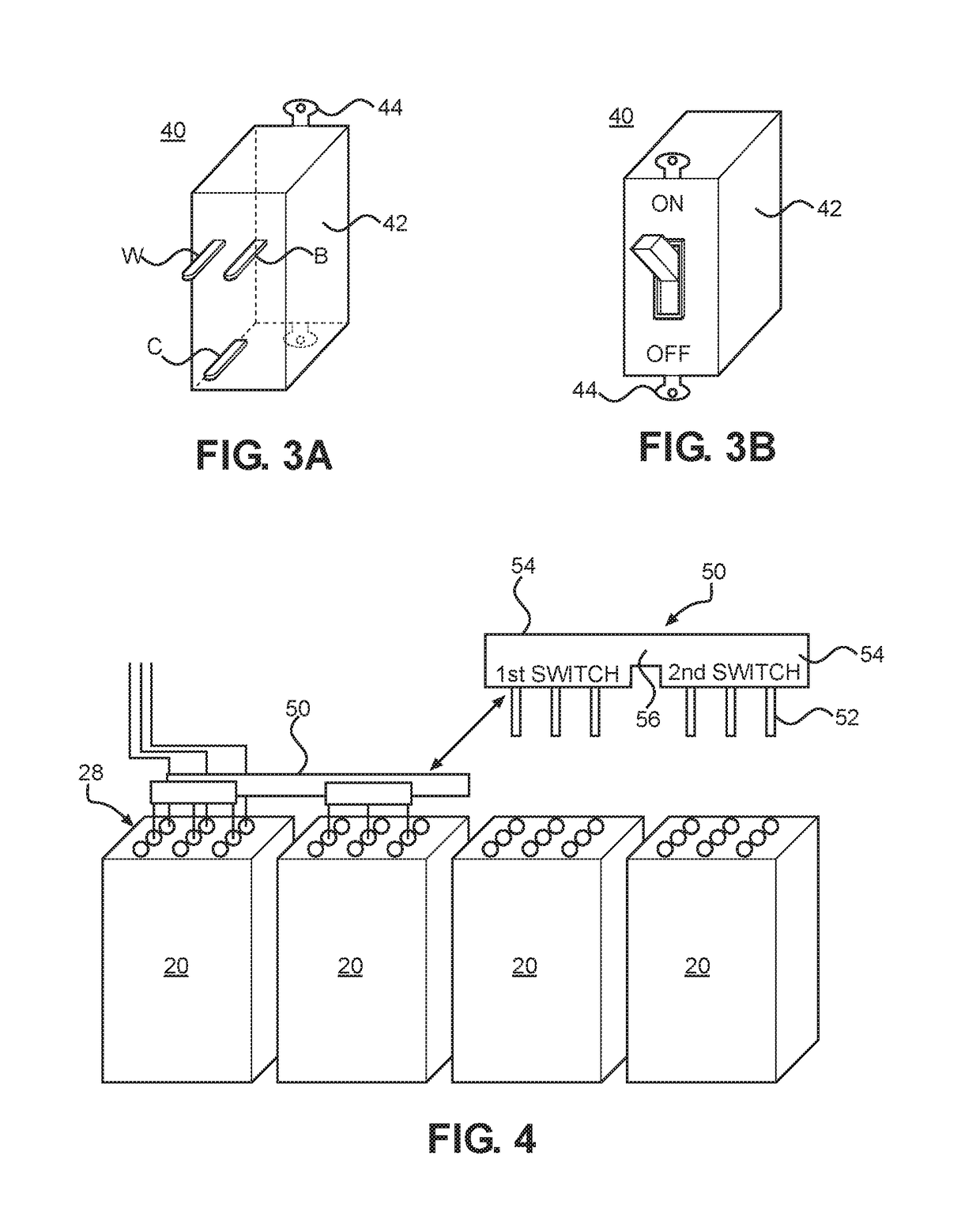 Building wiring system, components and methods