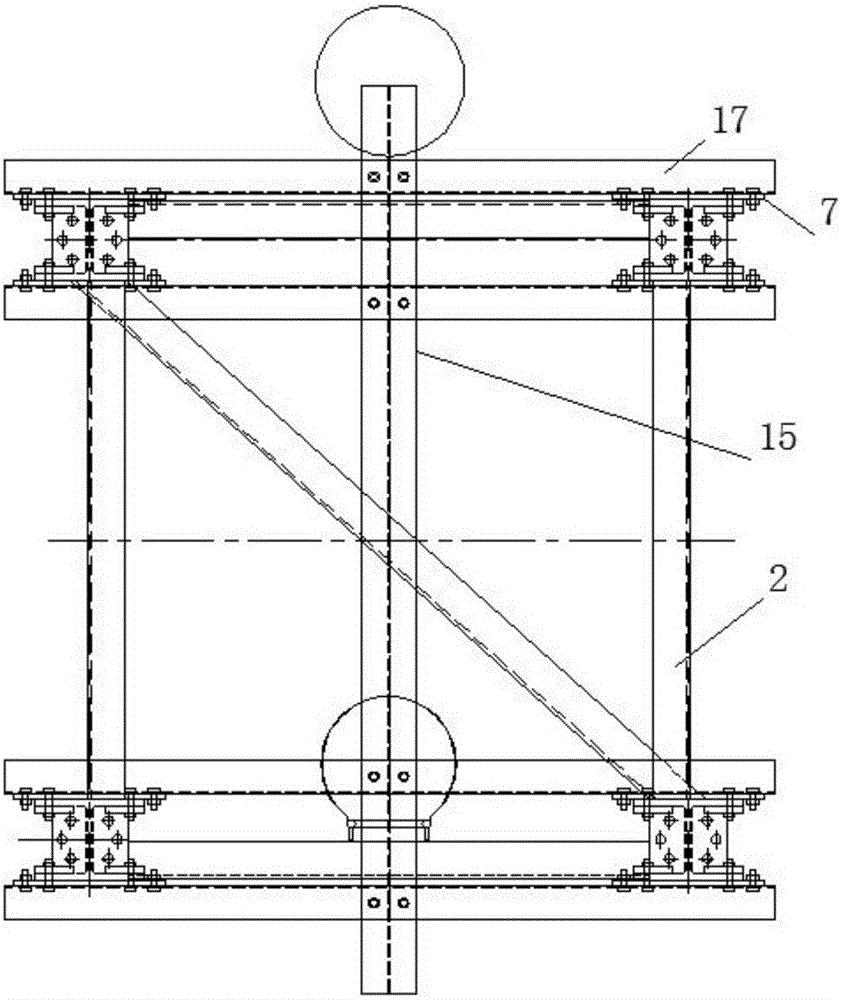 A climbing belt self-hoisting system of a large boom tower crane