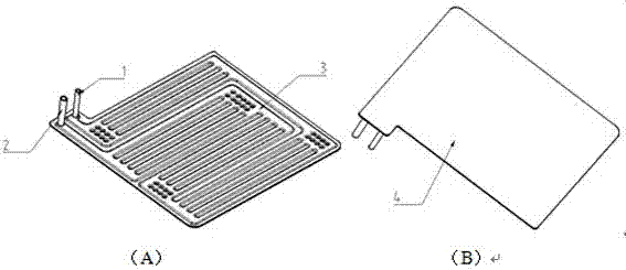 Cooling device for power lithium battery and cooling plate thereof