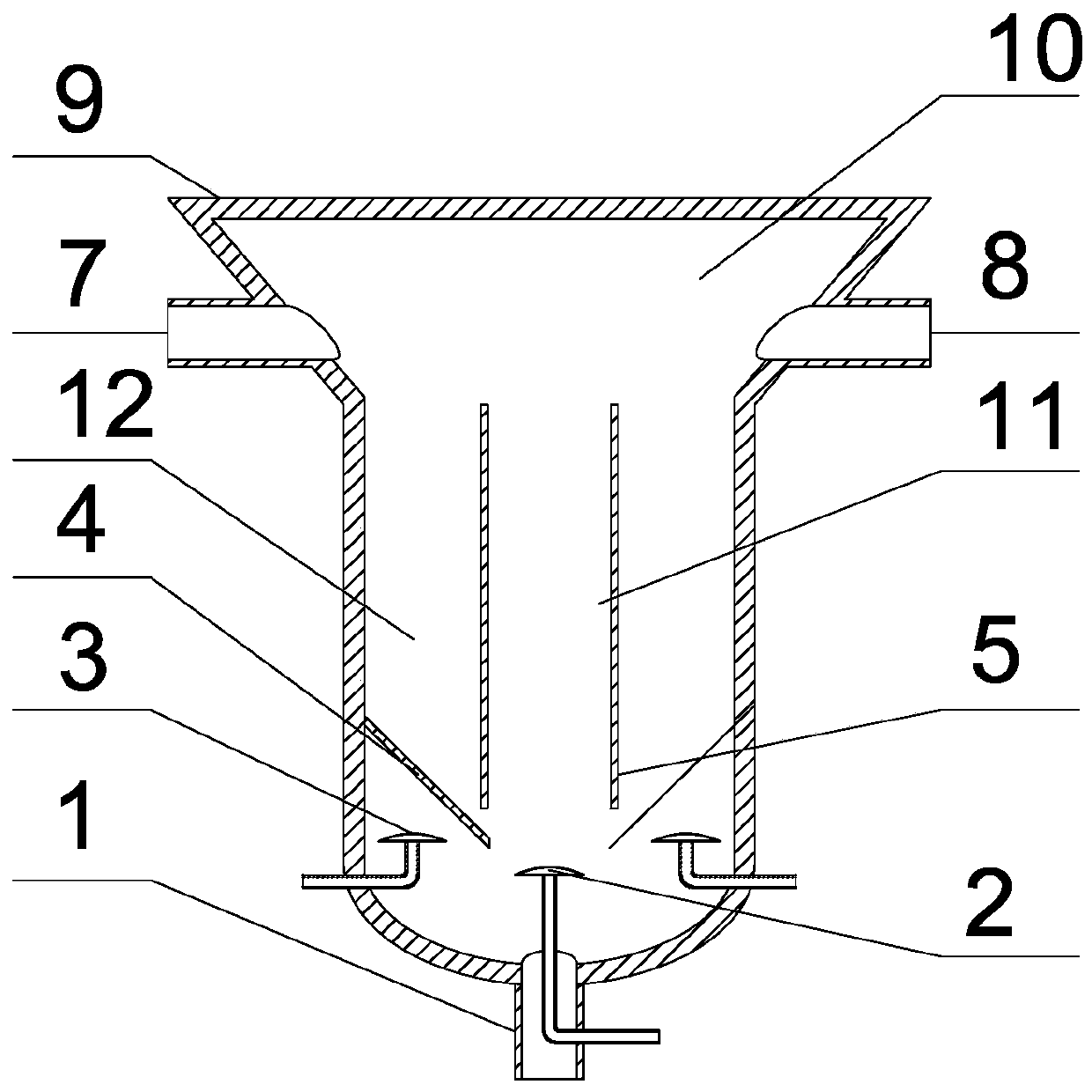 An integrated circulating fluidized bed equipment