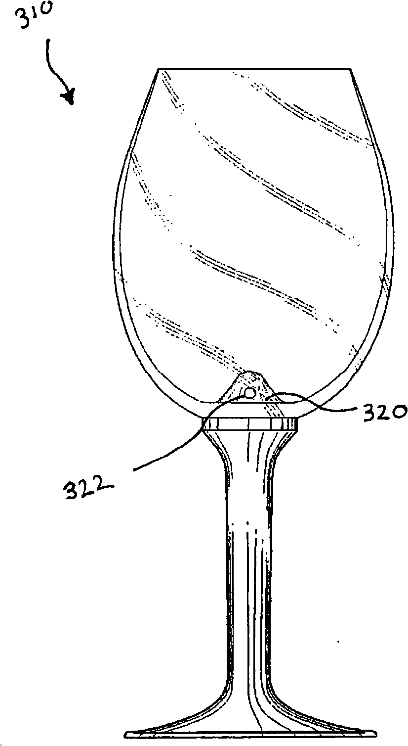 Aeration wine glass