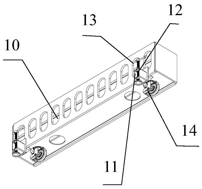 A car or bench guardrail detection test bench