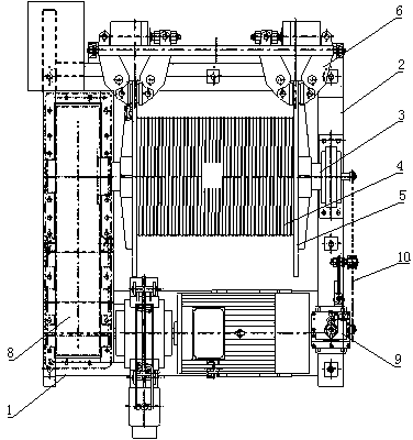 Winch of depth-indicating safety alarm system