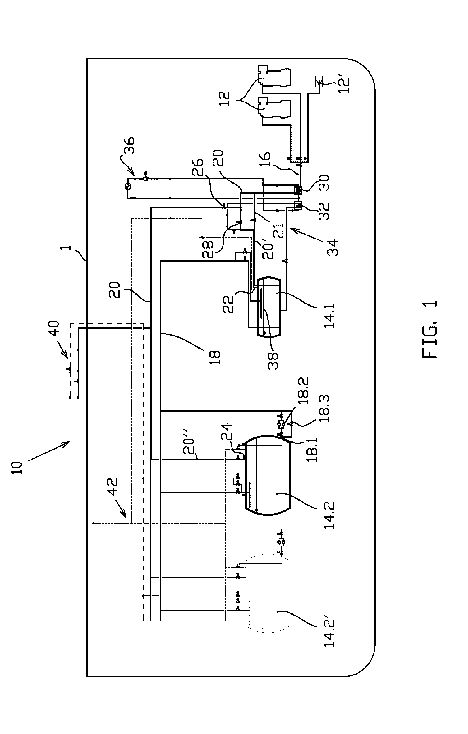 Fuel feeding system and method of operating a fuel feeding system