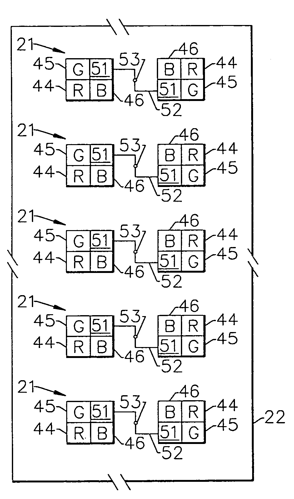 True color flat panel display module