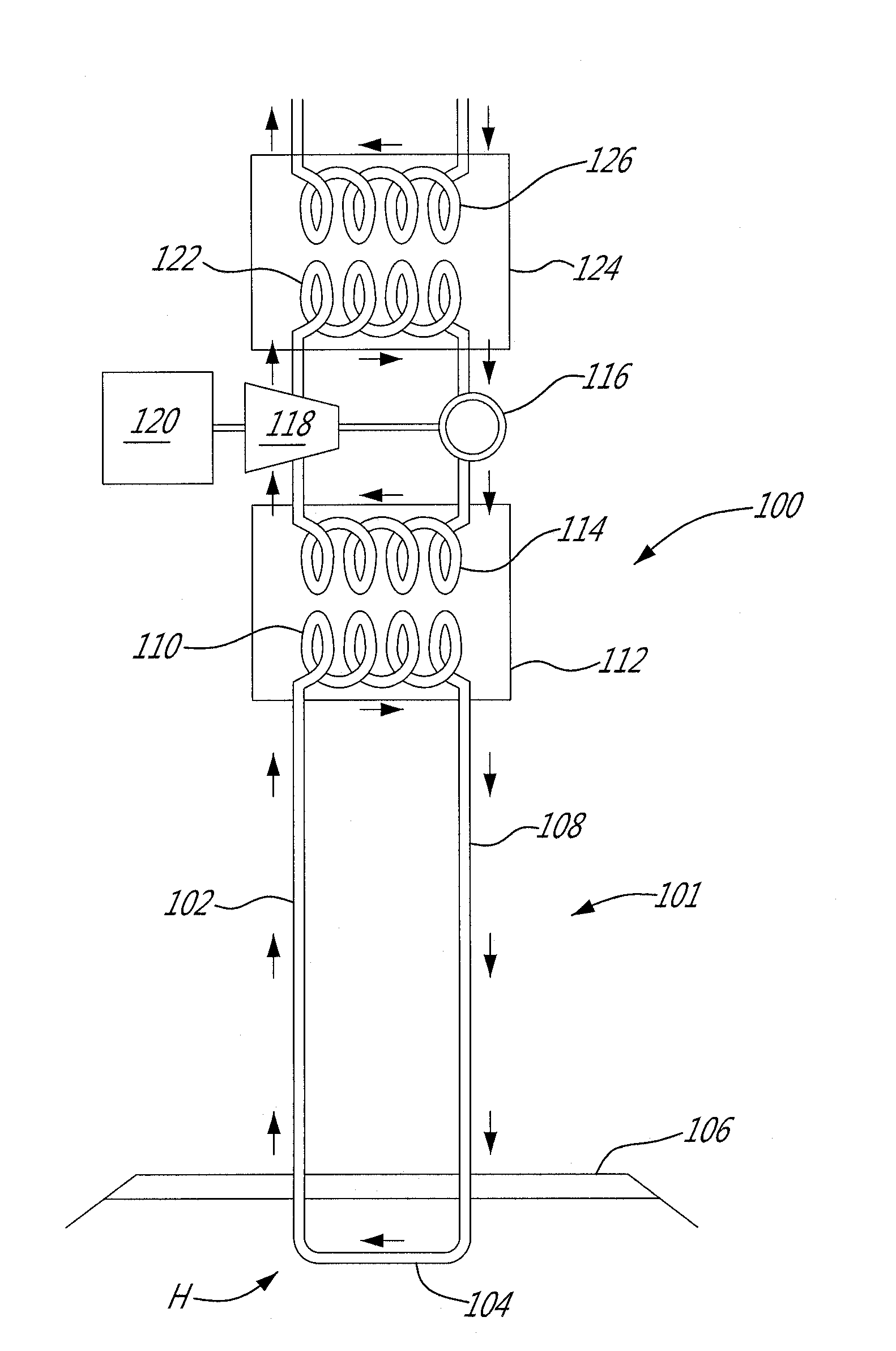 System for exploiting the thermal energy at the bottom of the ocean