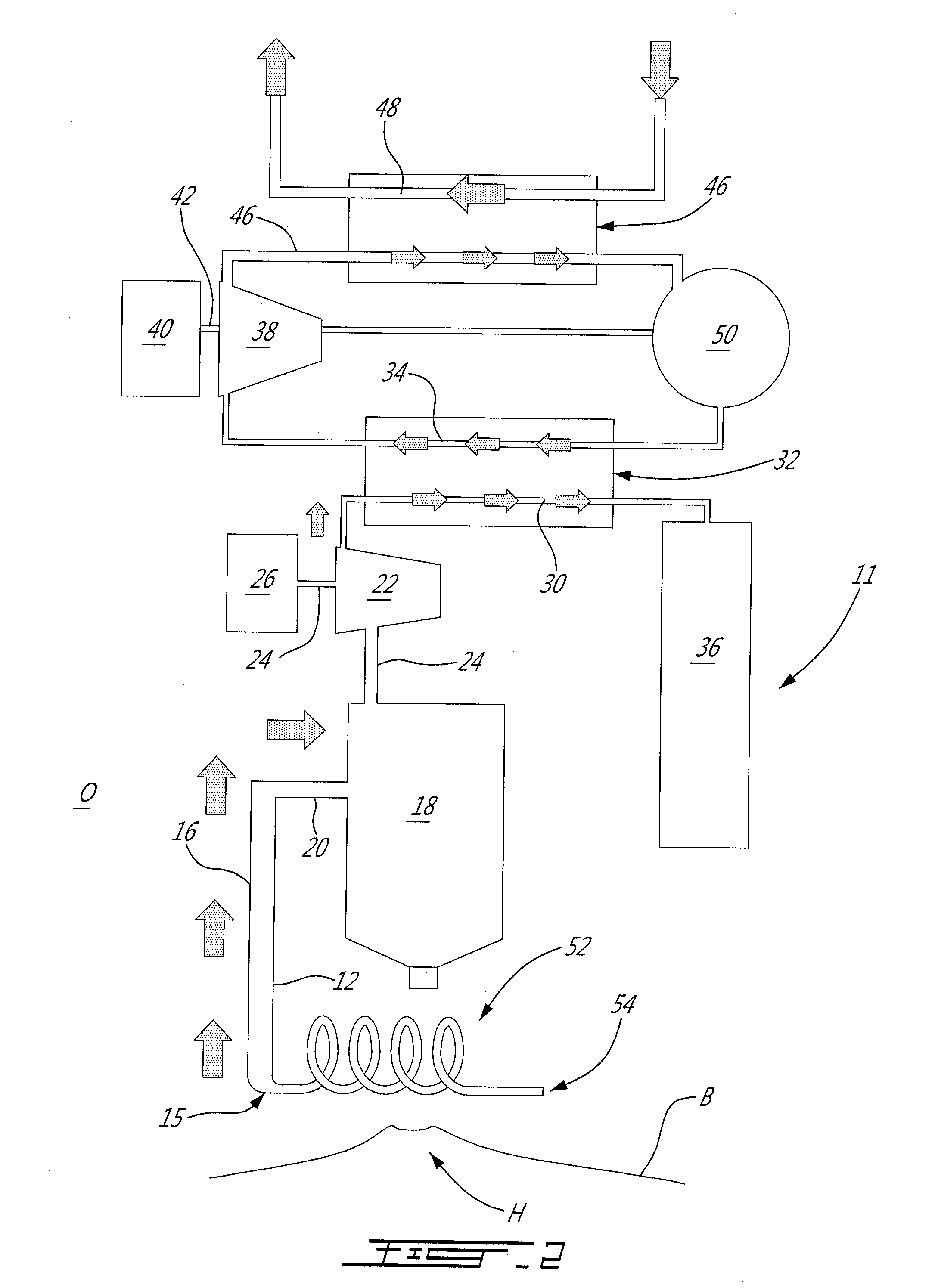 System for exploiting the thermal energy at the bottom of the ocean