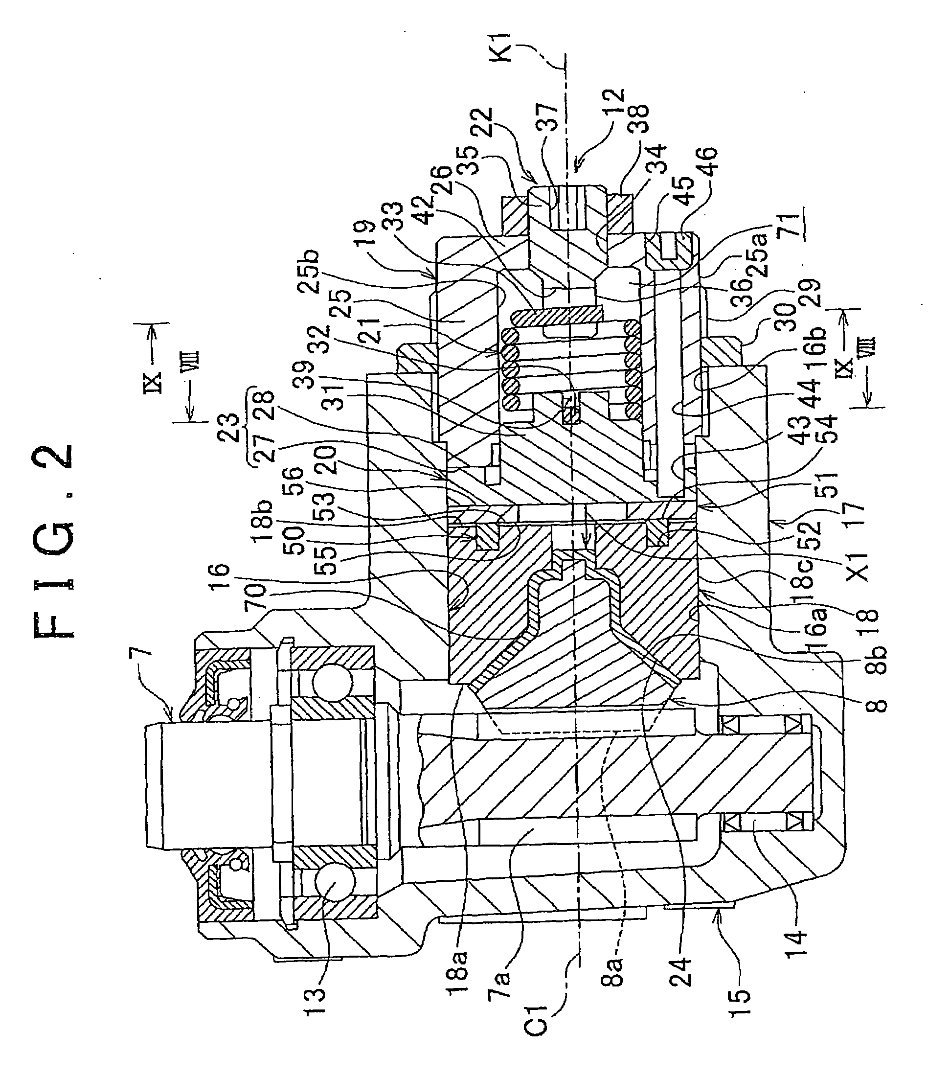 Rack shaft support device