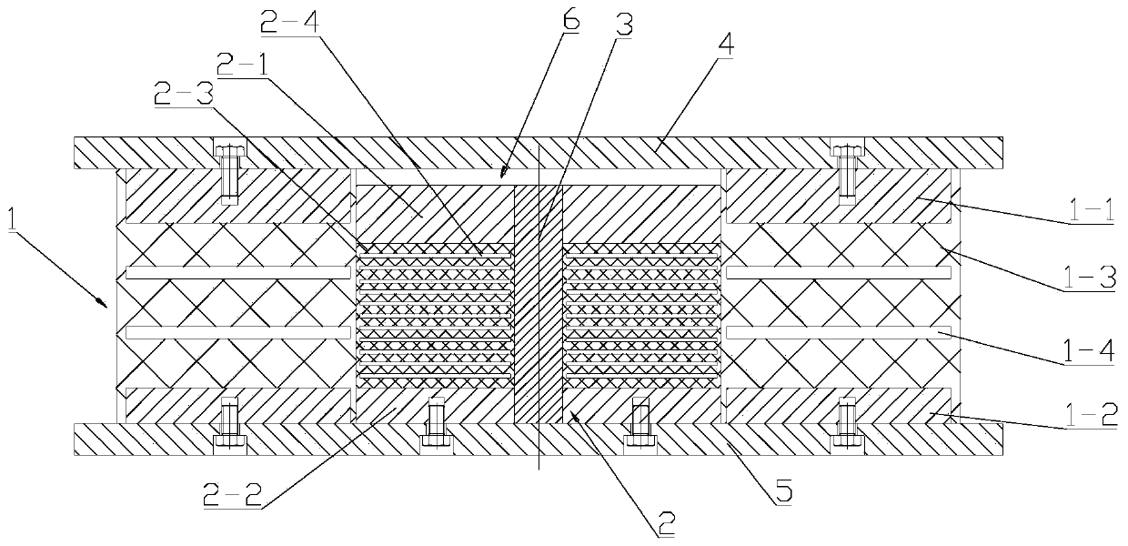 Nested multifunctional vibration isolation rubber support