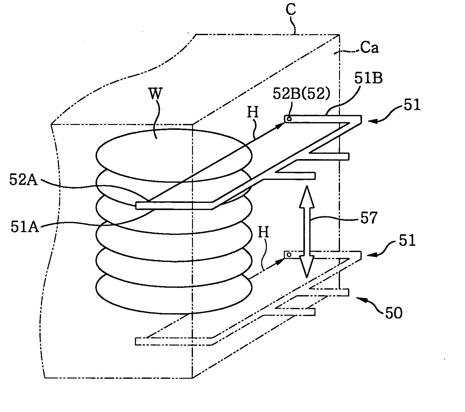 Semiconductor processing-purpose substrate detecting method and device, and substrate transfer system