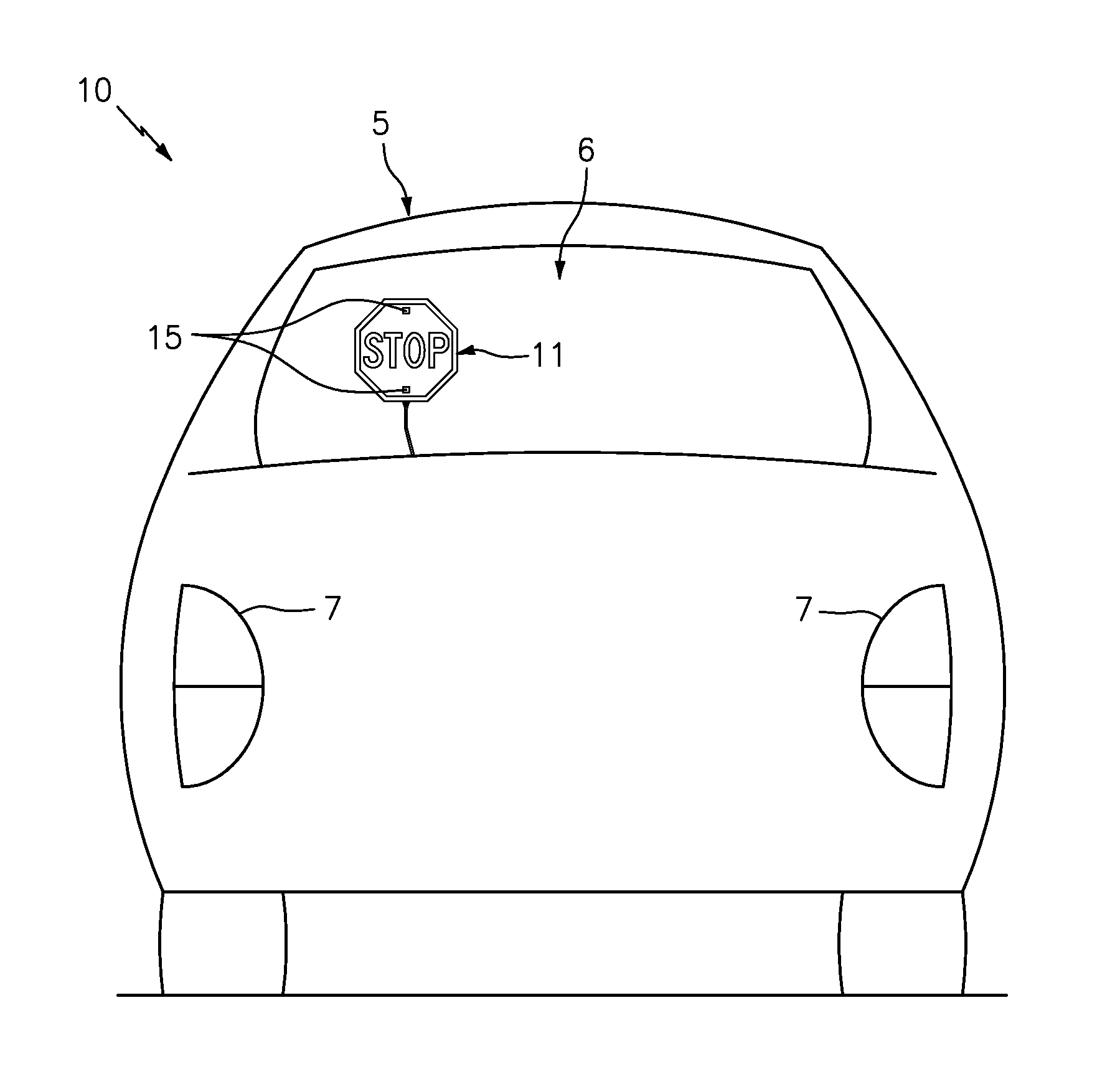 Stop sign brake light