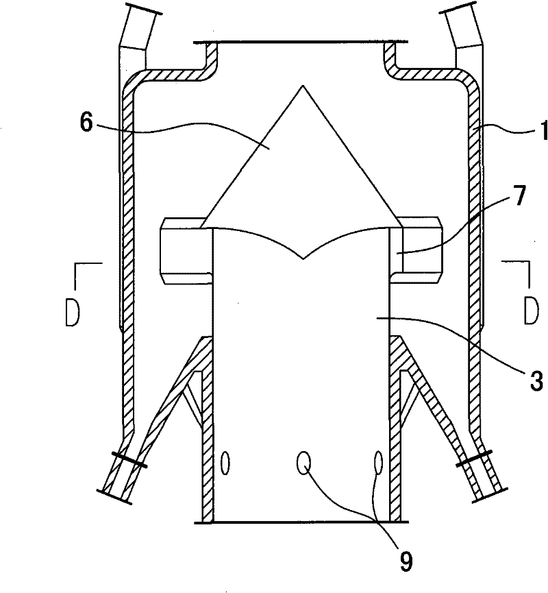 Cement raw meal vertical pipe rotary spray preheater and preheating and decomposing system