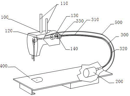 Sewing machine provided with flexible shaft