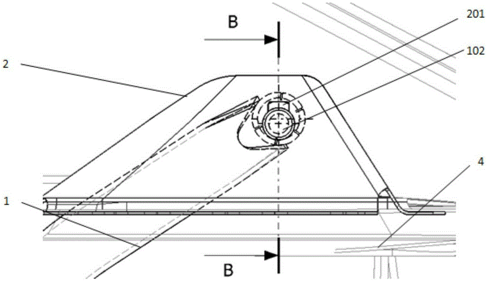 An eccentric shaft gooseneck trunk hinge, trunk lid assembly and vehicle