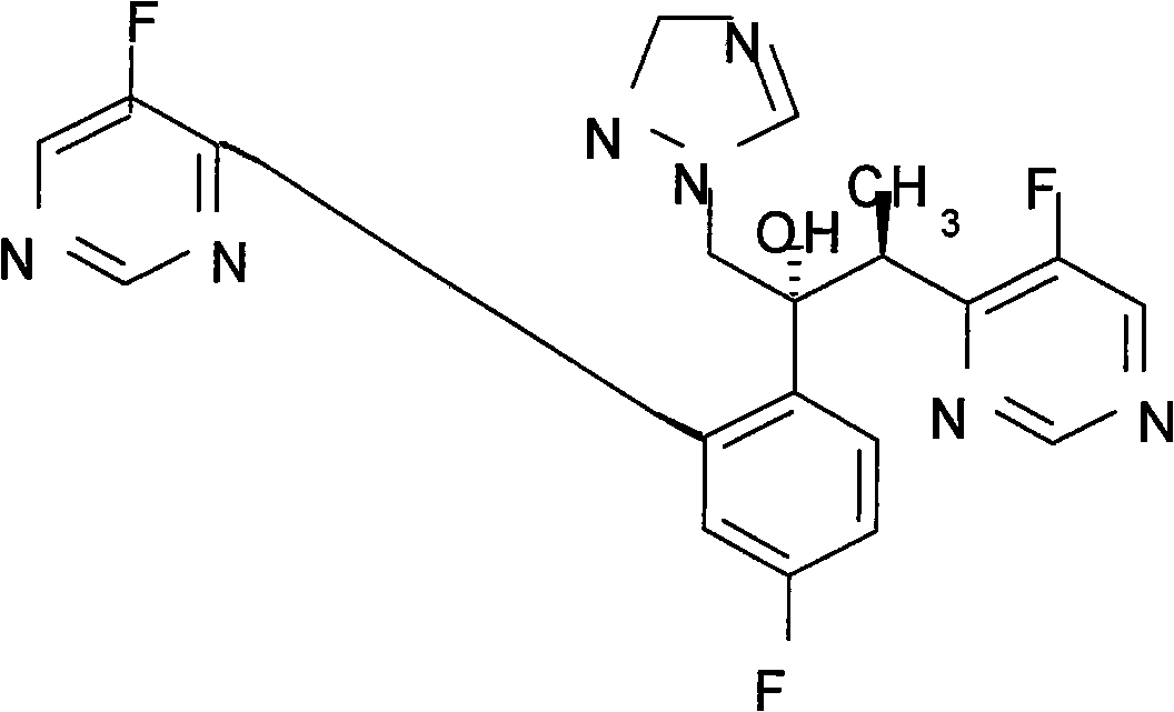 Novel voriconazole broad-spectrum antifungal medicine compound, broad-spectrum antifungal medicine composition and application thereof