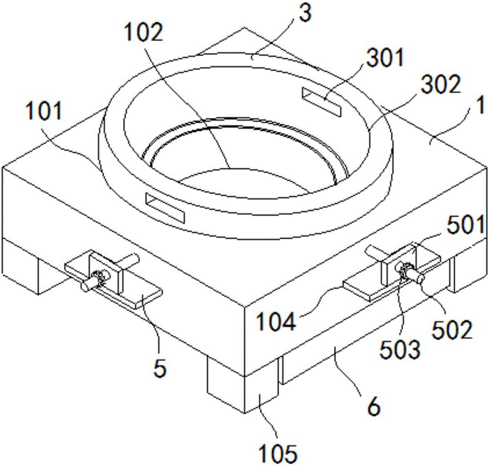 Work fixture on laser cutting device