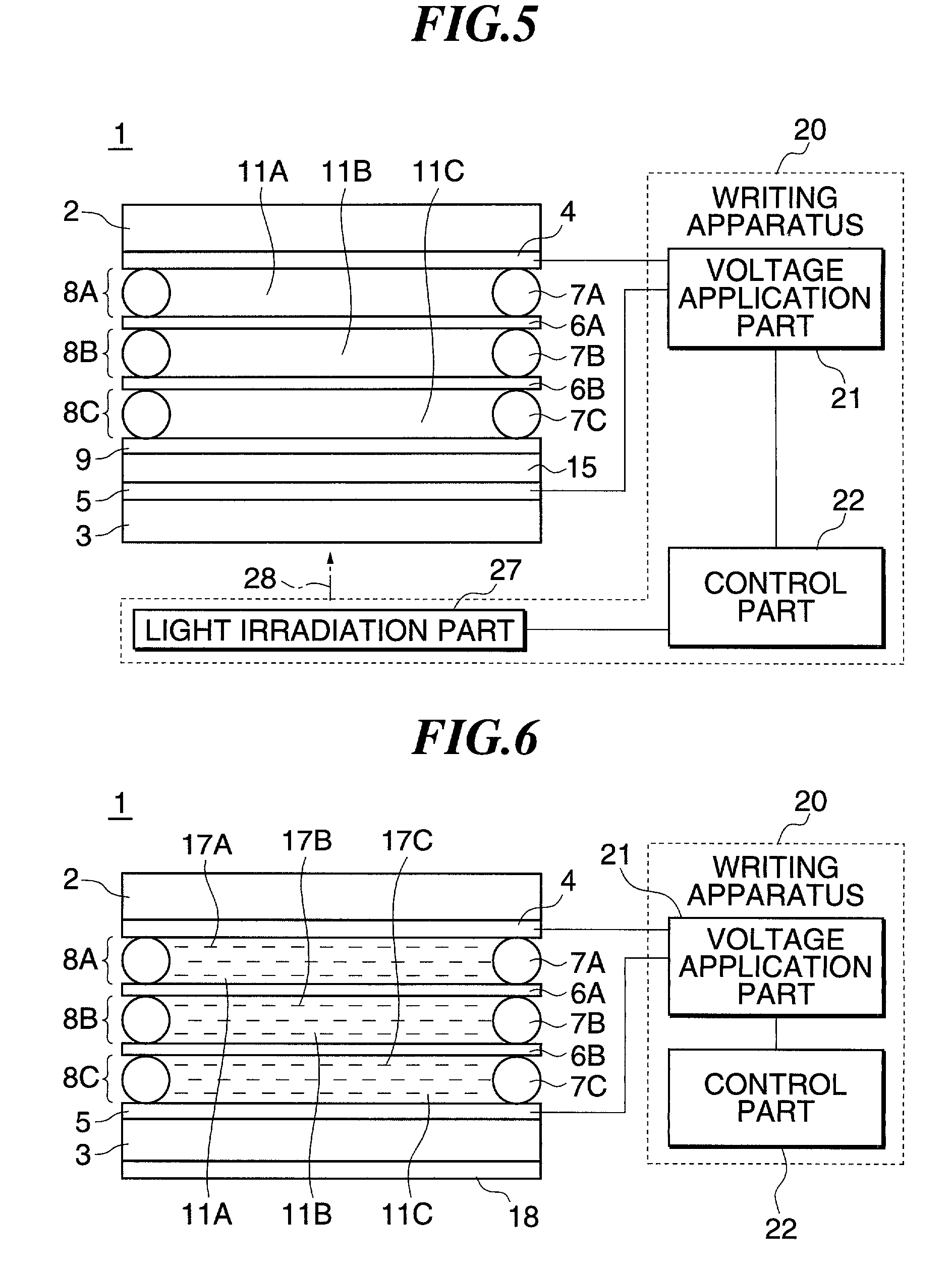 Display element, writing method and writing apparatus