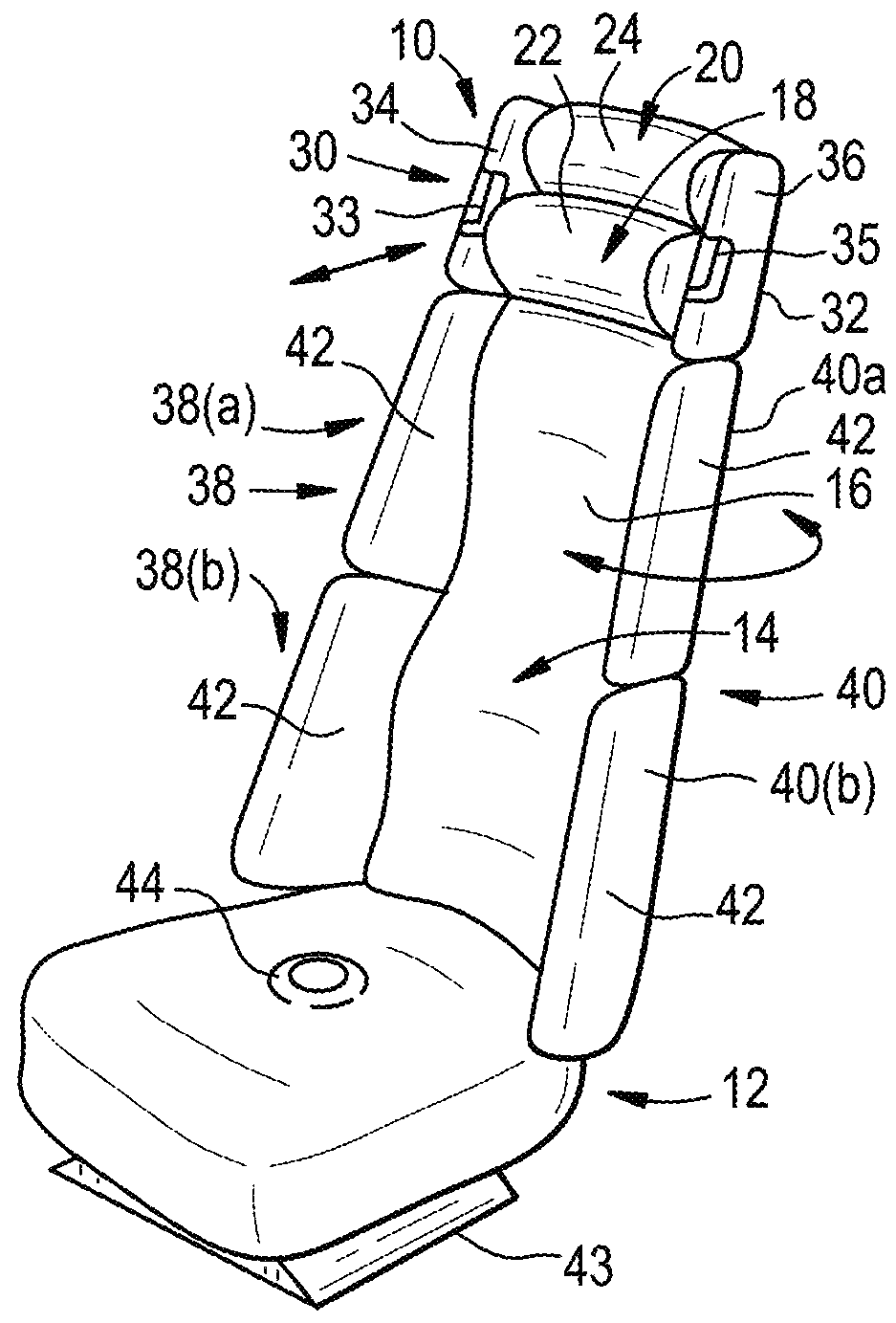 Seat for reducing the risk of spinal injuries