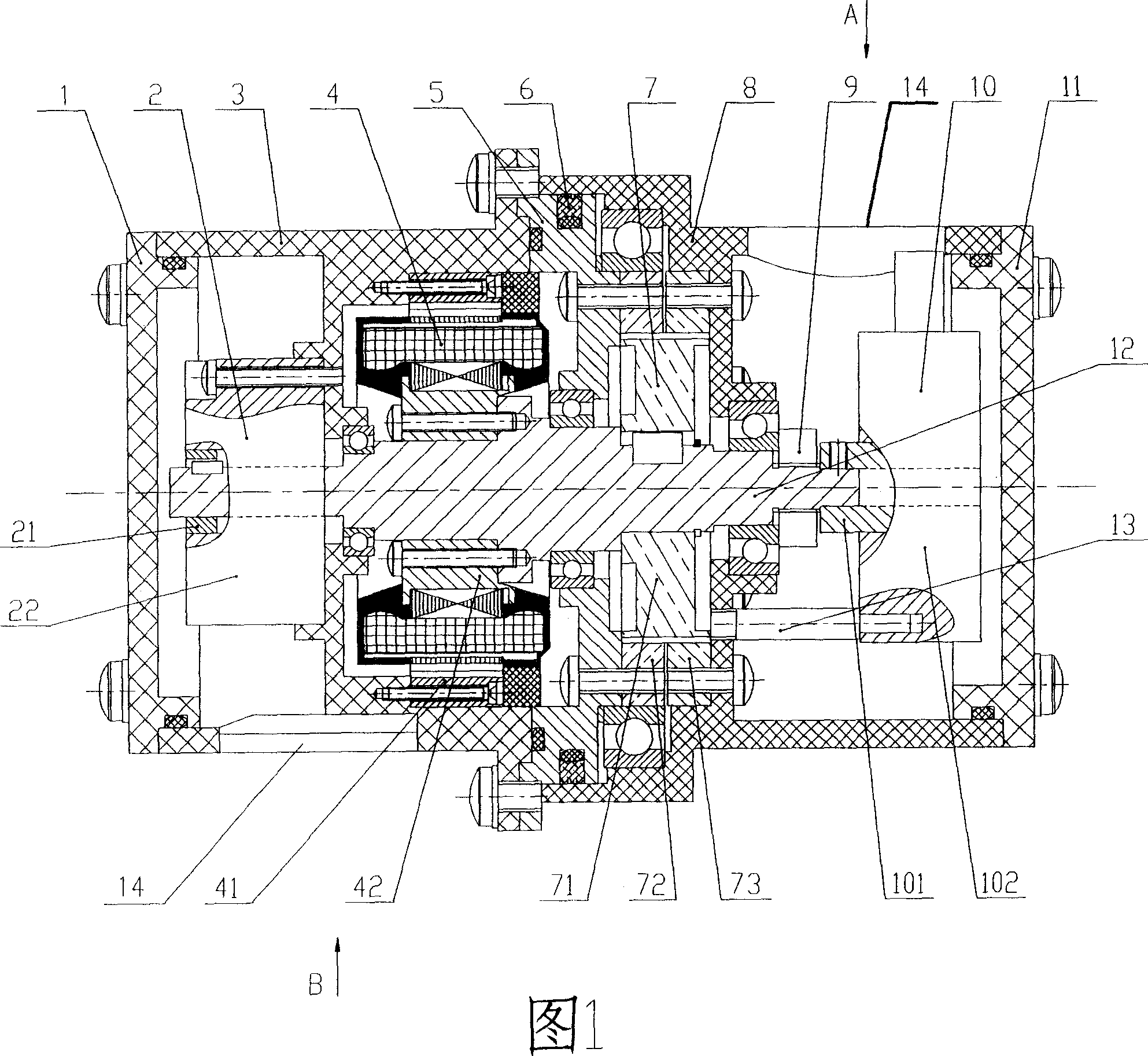 Rotary joint structure of underwater electric manipulator