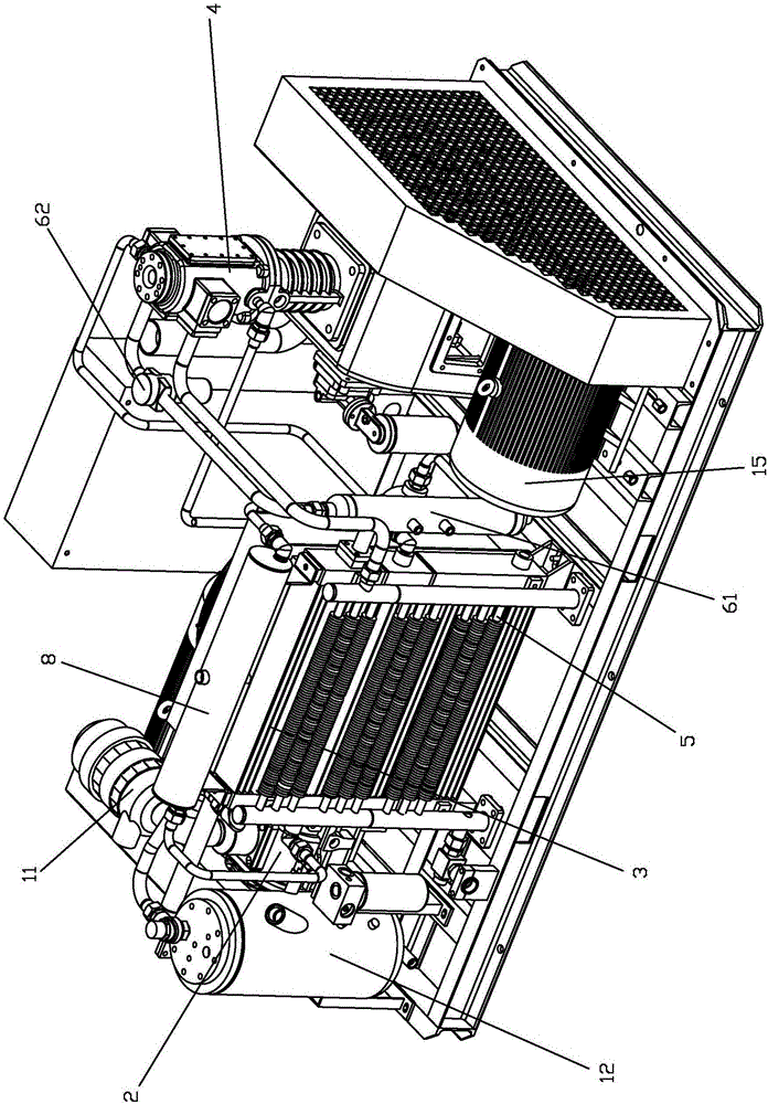 Screw-compression piston-pressurization air-cooled integrated air compressor