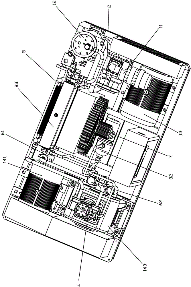 Screw-compression piston-pressurization air-cooled integrated air compressor