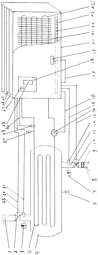 Industrial sewage heat energy replacement device