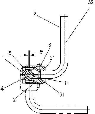 Adjustable mirror rod with multiple degrees of freedom