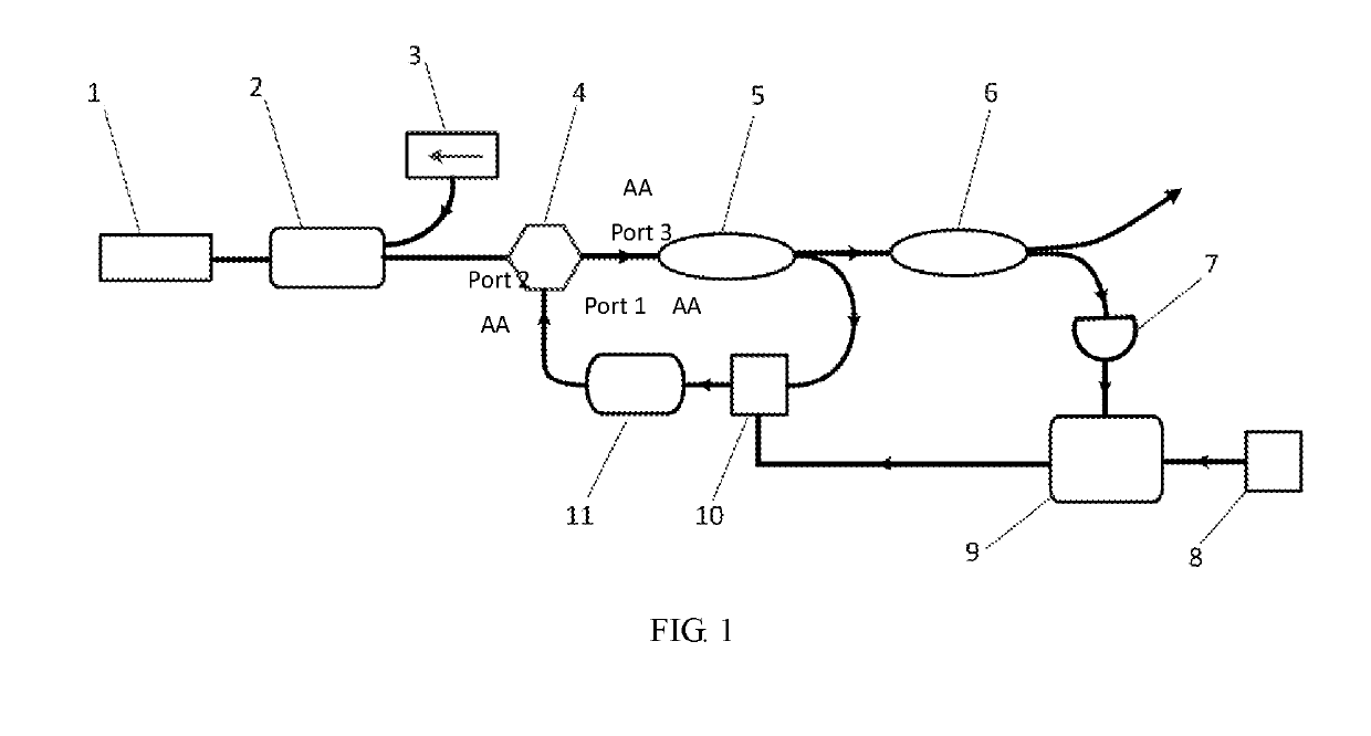 Optical feedback-based repetitive frequency adjustable optical frequency comb