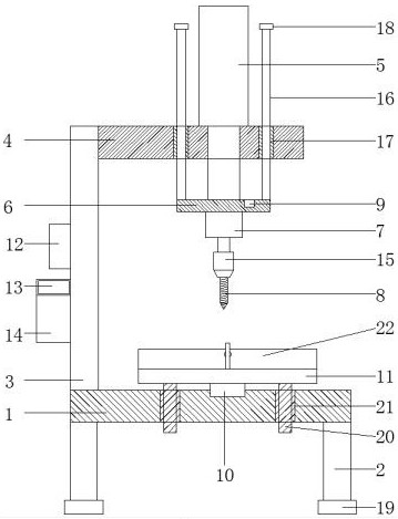 Punching device automatically controlled by PLC