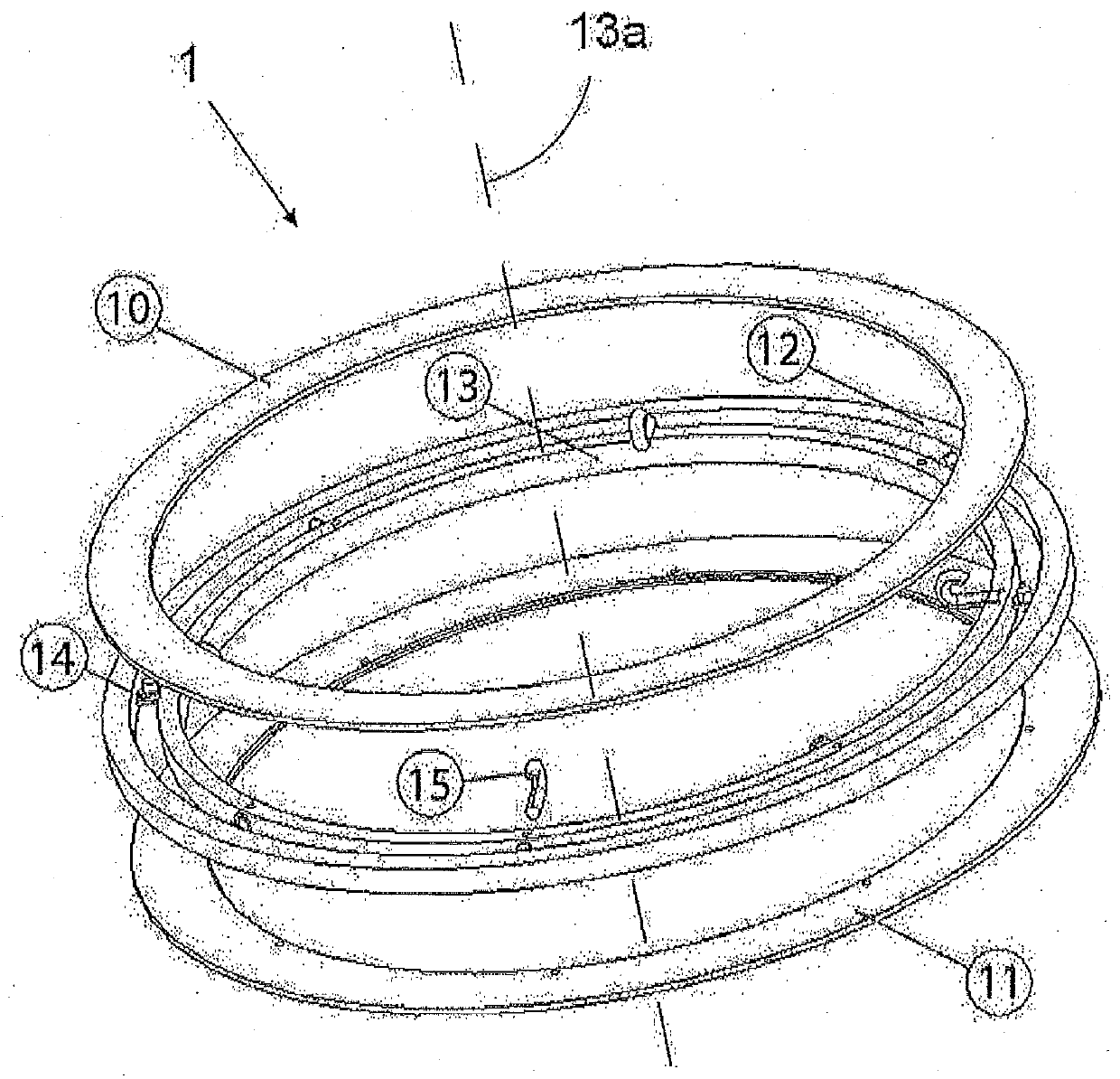 An apparatus for accommodating a person and for partially limiting the freedom of movement of the person